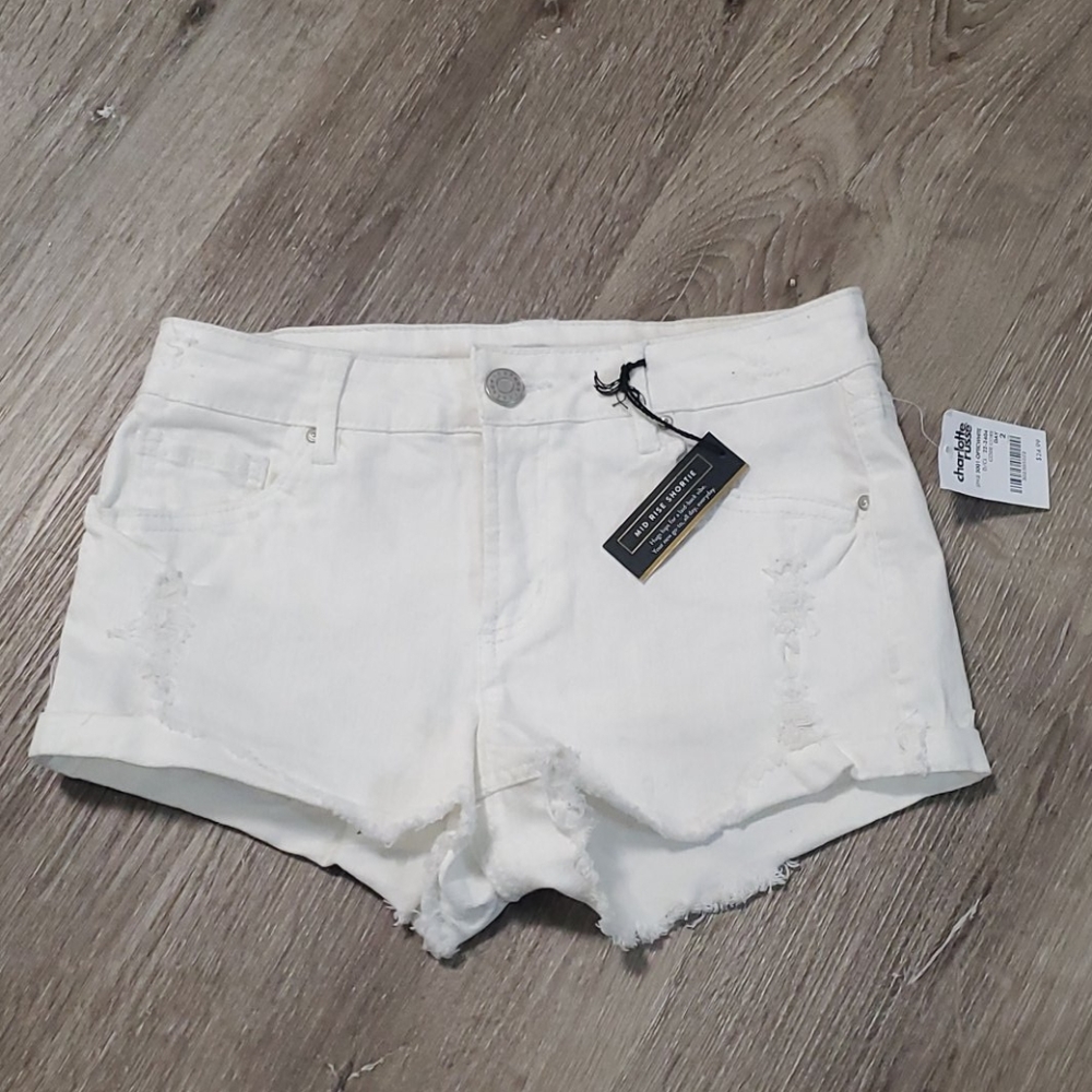 White Jean Shorts